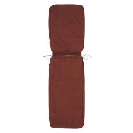 Classic Accessories Ravenna Water-Resistant Patio Chaise Lounge Cushion Cover, Spice 60-414-011701-RT